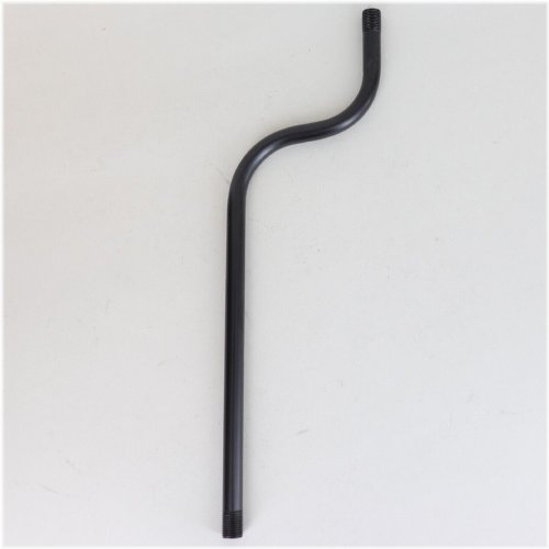 Offset Figurine Lamp Pipe - Black Steel Finish