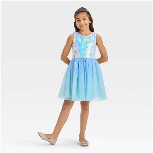 Periwinkle Blue Tulle Sequin Dress by Cat & Jack