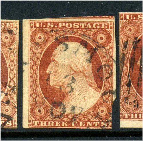 Washington Imperf Stamp from 19th Century Collection
