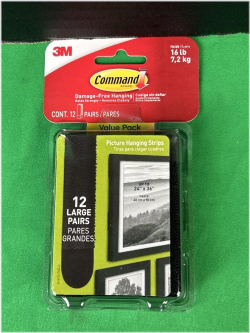 Black Picture Hanging Strips - Large 12 Pairs
