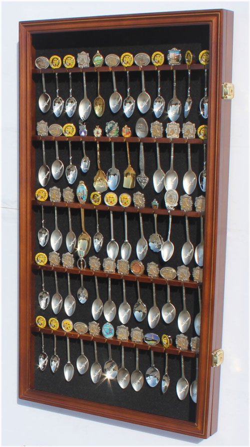 Walnut Spoon Display Cabinet