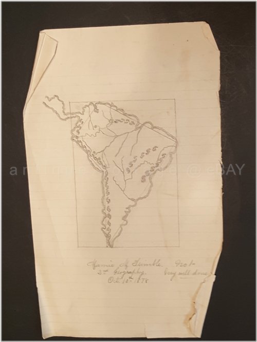 Brazilian Cartographic Masterpiece by Mamie M. Trimble