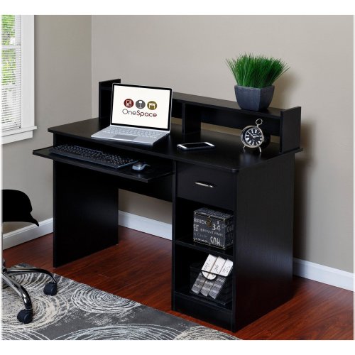 Corner Writing Desk with Drawer for Home Office and Study