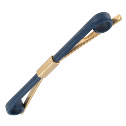 Navy Enamel Gold Collar Clip