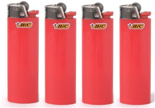 Classic Red Bic Lighter Set