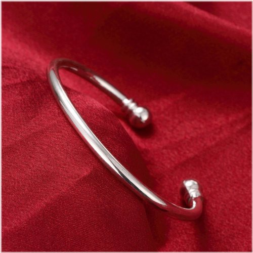 Love Cuff Ball End Open Bangle Bracelet