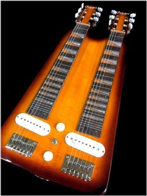 Sunburst Western Swing Double Neck Steel Guitar