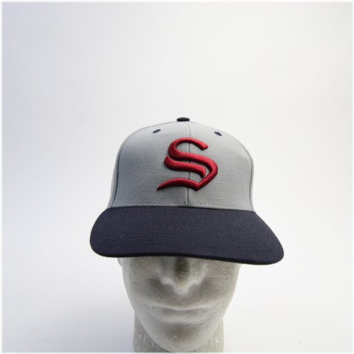 Stealthy Gray/Navy Fitted Hat by Richardson for Unknown Teams