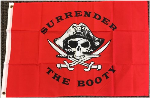 Surrender the Booty Pirate Flag