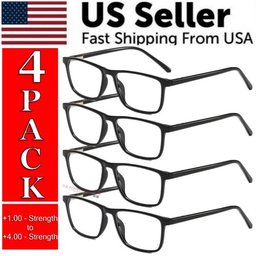 SightSquare Prescription Glasses Set - Men's, Women's, and Unisex Reading Eyewear Pack