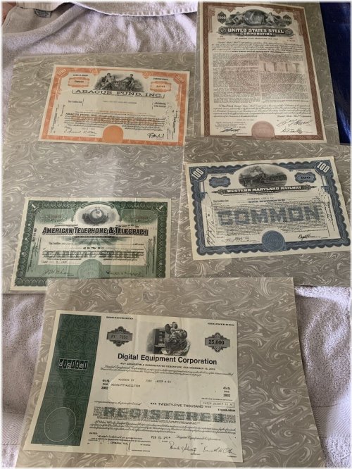 Franklin Mint Vintage Stock Certificate Collection