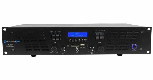 PowerMax 5000 - High-Power Stereo Amplifier with USB, SD and EQ Control