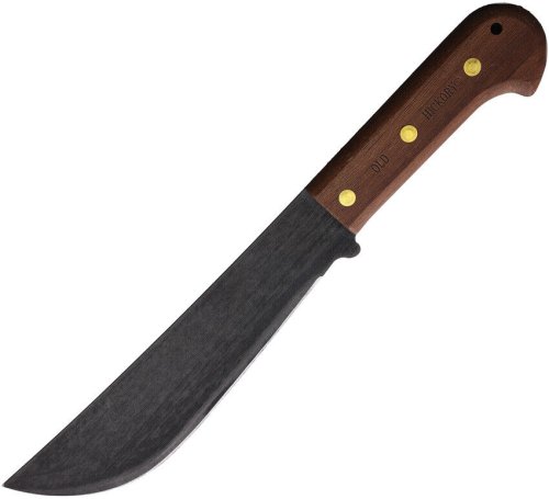 Stonewash Walnut Machete with Leather Sheath