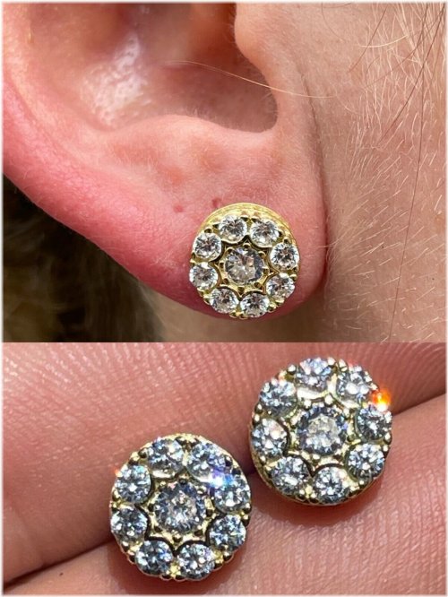 Golden Cluster Studs