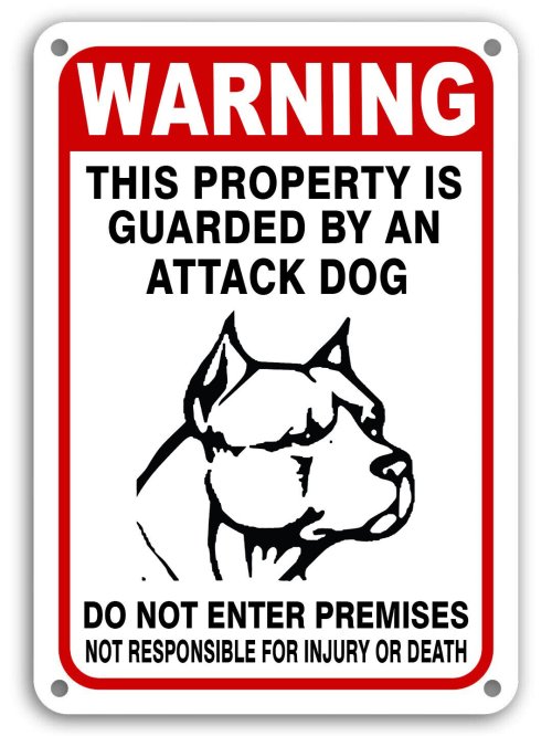 Canine Sentry Warning Plaque