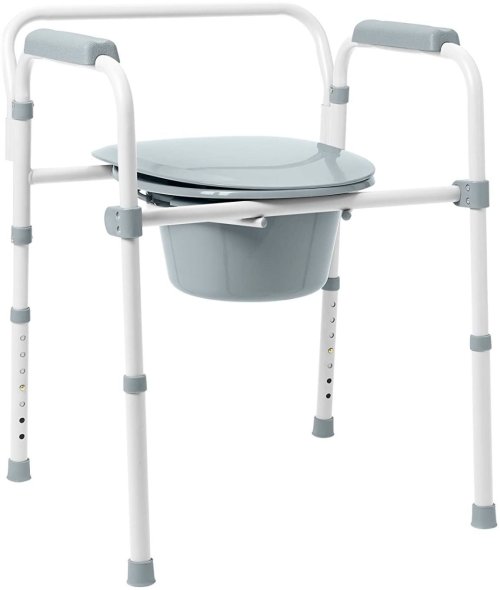 ComfortSeat Bath Chair with Folding Frame and Elongated Seat