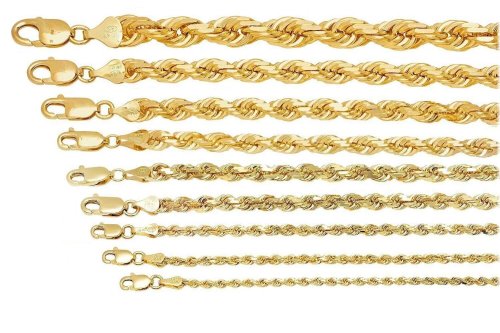 Golden Rope Diamond Pendant Necklace