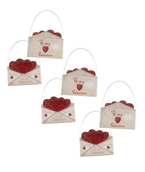Vintage Love Letter Ornaments Set