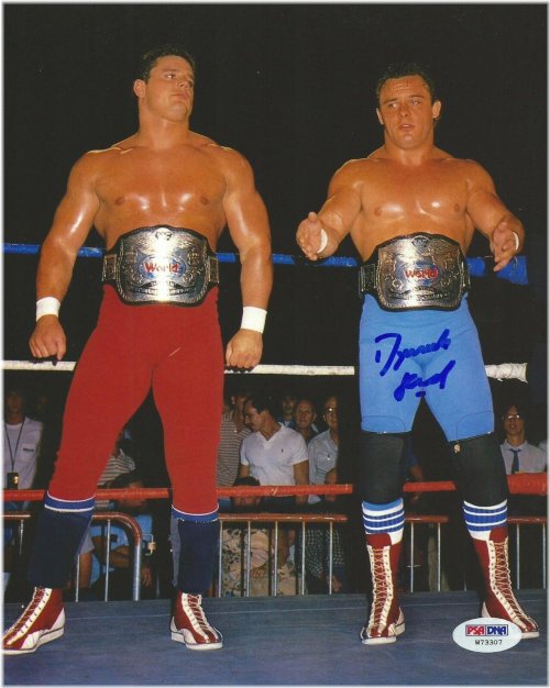 The British Bulldogs Autographed 8x10 Wrestling Photo with COA