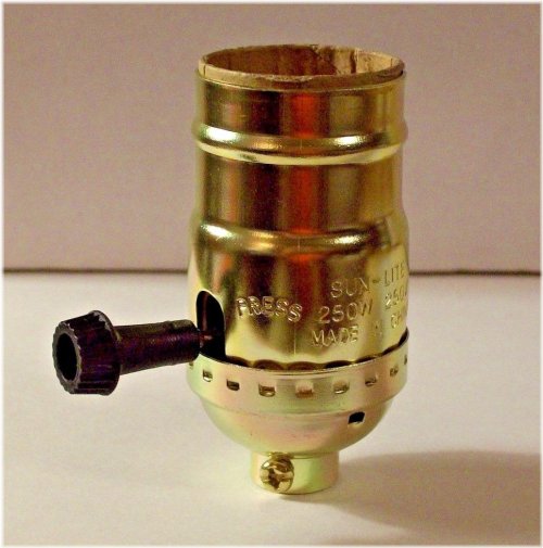 Brass Turn Knob Lamp Socket Switch