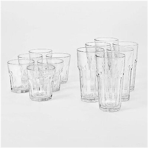 Faceted Glass Tumbler Set