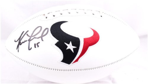 Texans Logo Football Autographed by Ka'imi Fairbairn