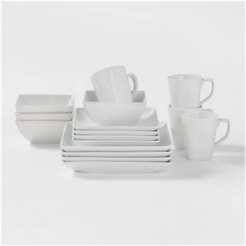 Elegant Edge Porcelain Dining Set