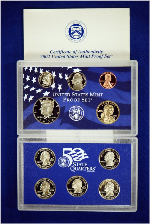 Blue Mint Box Original 2002-S U.S. Proof Set