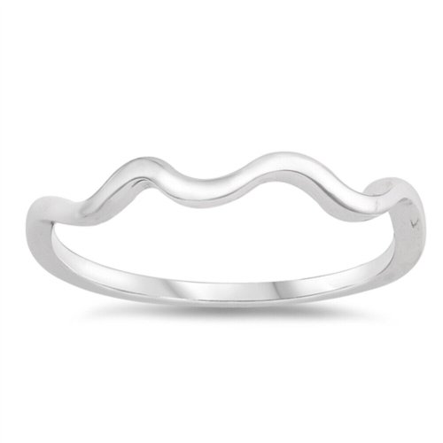 Sterling Silver Wave Stackable Ring