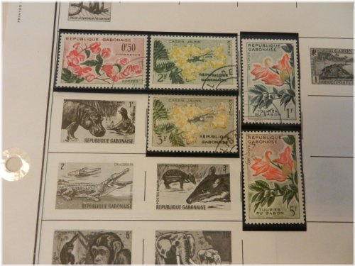 Gabonese Floral Stamp Collection