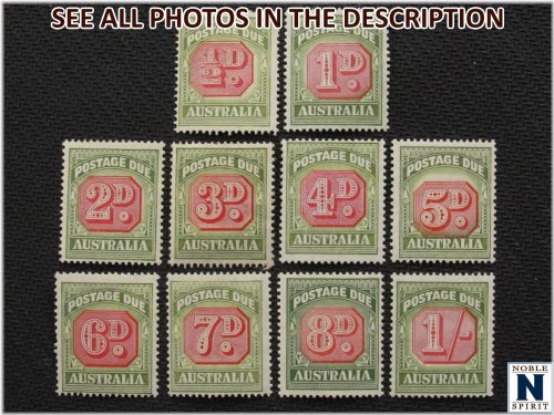 Australian Postage Due Set 1946-1957 MLH