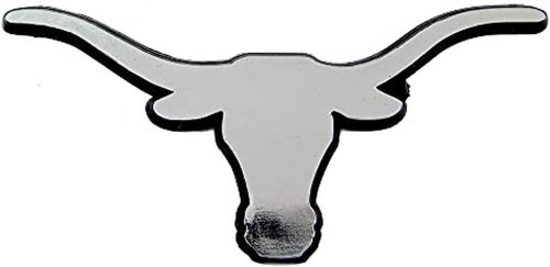 Longhorns Silver Chrome Auto Emblem