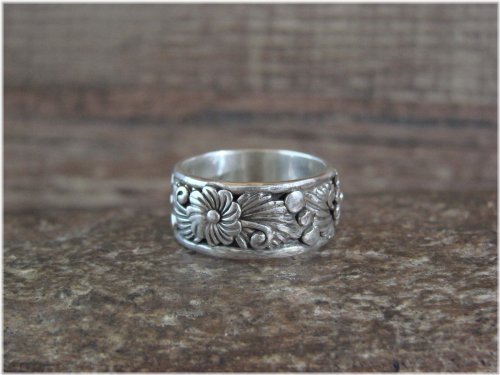 Desert Bloom Sterling Silver Ring by Dinetso - Size 7