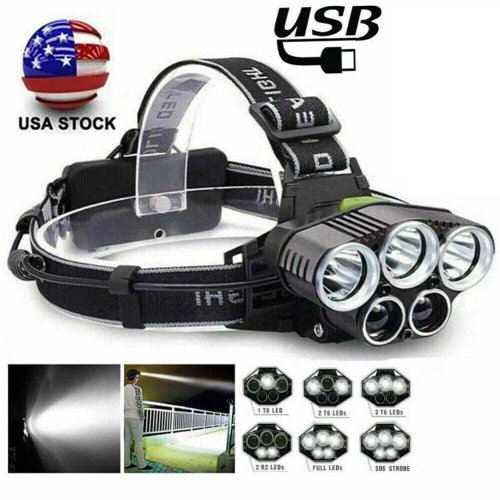 TrailblazeX Headlamp - USB Rechargeable LED Head Torch with Zoom Function