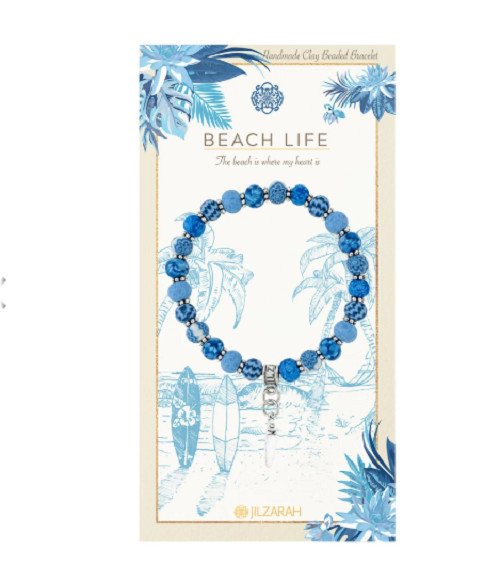 Ocean Breeze Clay Bead Charm Bracelet