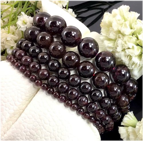 Garnet Gemstone Stretch Bracelet Collection