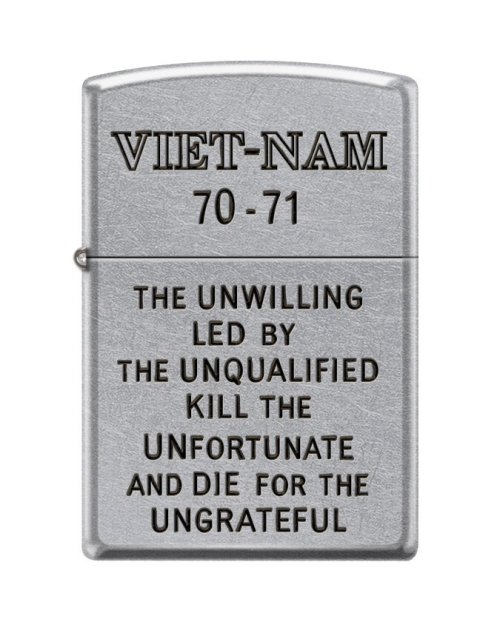 Zippo Vietnam War Commemorative Chrome Lighter