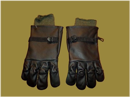 Leather Cold Weather Gloves with Liner - U.S Military Style