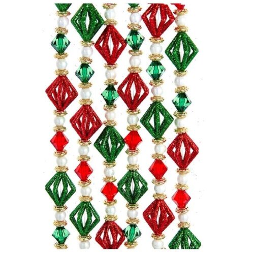 Festive Glitter Beaded Garland