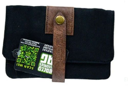 Black Wax Canvas Herb Pouch