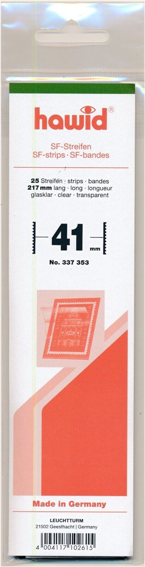 Clearview Stamp Strips - Pack of 25 (Size 41/210mm)