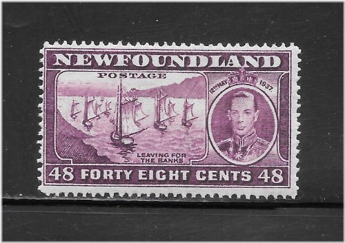 Dark Violet 1937 Newfoundland Stamp