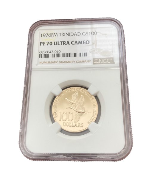 Trinidad and Tobago 1976 FM Gold $100 NGC PF70UC Coin