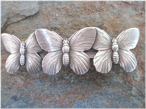 Silver Wings Hair Barrette