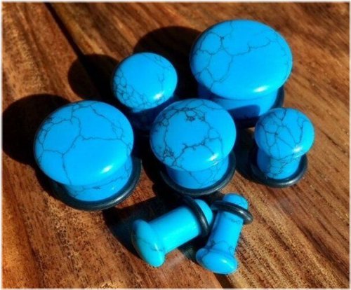 Turquoise Stone Single Flare Plugs