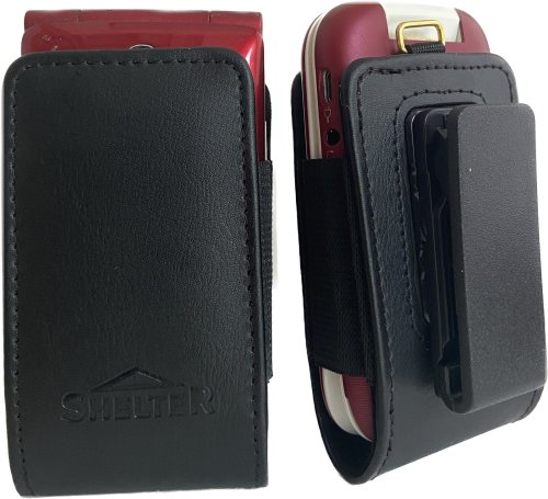 Leather Pinch Clip Case for Nokia 2780 and 2760 Flip Phone