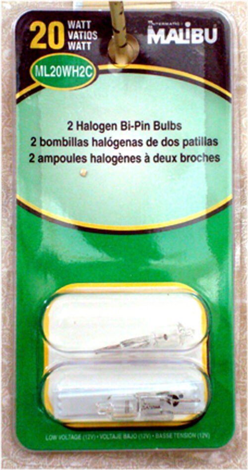 Low Voltage Landscape Light Bulbs - Malibu 20w Halogen BI-PIN (ML20WH2C)