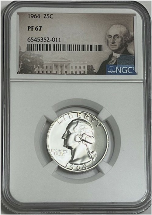 Silver Portrait Washington Quarter - 1964 Proof Edition