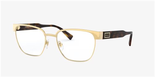 Gold/Havana Demos Eyeglass Frames by Versace