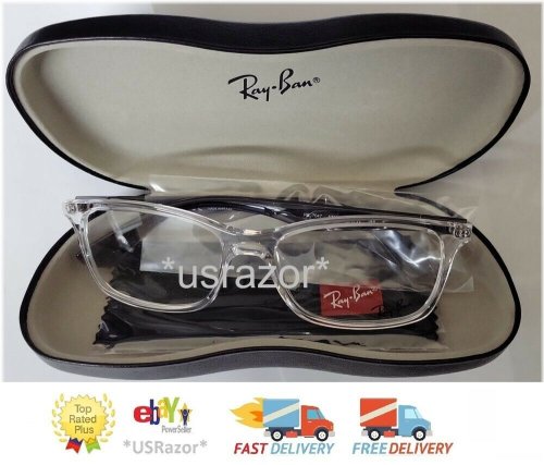 Translucent Grey RX7047 Eyeglass Frames with Brazil Case